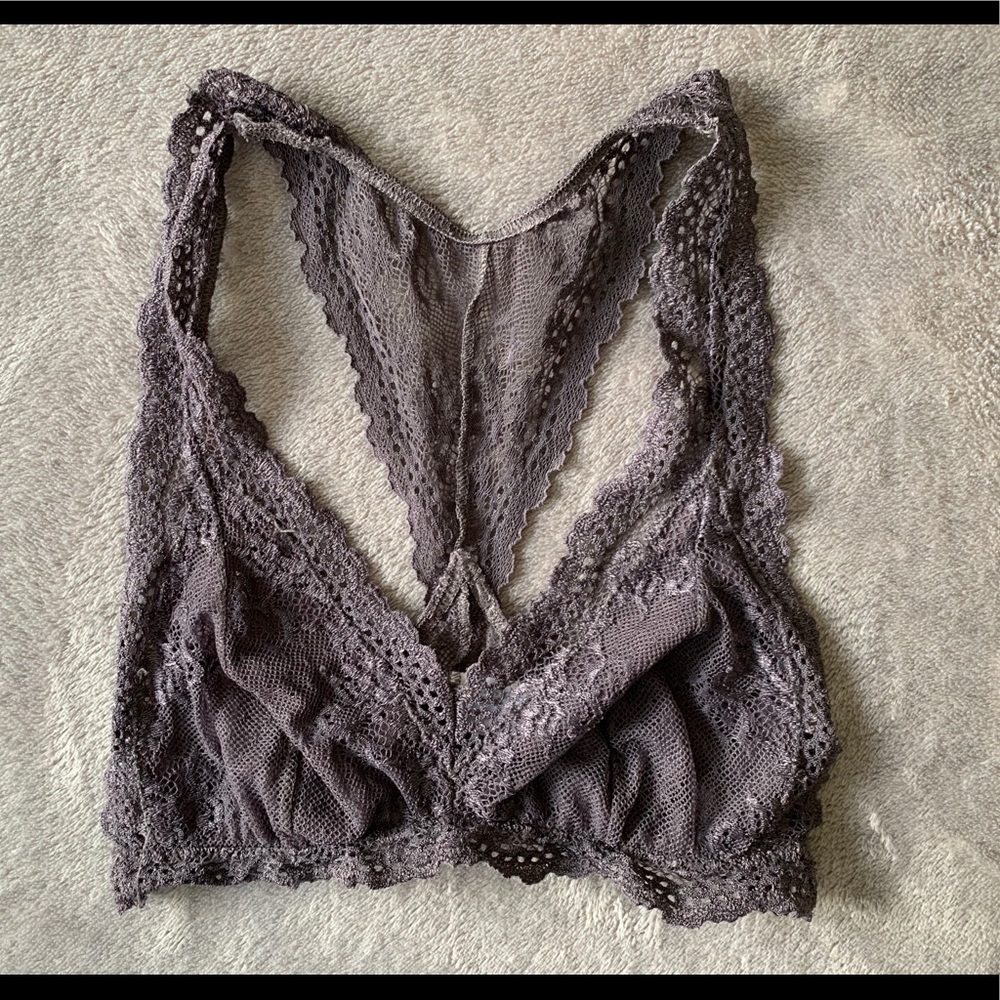 Bralette lace gray